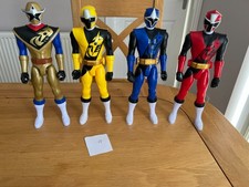 Power Ranger Ninja Steel Deluxe 30cm Rangers Full Set incl Gold set of 4 (G)