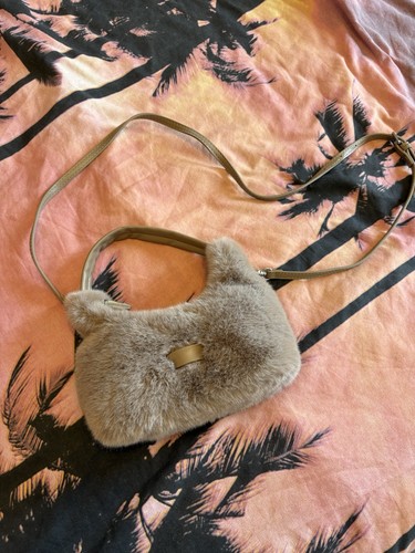 Faux fur handbag - faux, for