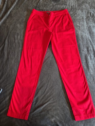 Bright red cotton chino - m&s,
