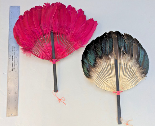 Pair vintage feather hand - feather,