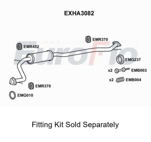 Rear muffler silencer insert - rear,