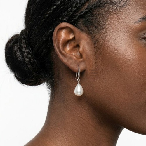 Fashion white pearl hanging - white,