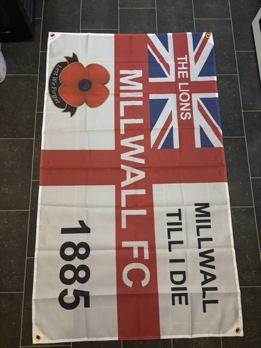 Millwall flag 6ft 4ft - millwall,