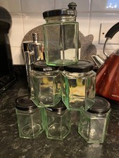 Hexagonal jars - set of 6 with lids - 220g, 180ml