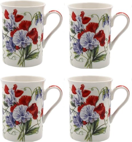Flower coffee mugs sweet - 4, pea