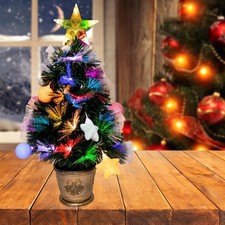 Pre lit christmas tree fiber - lit,