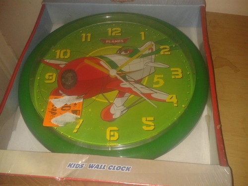 Kids wall clock green disney - wall,