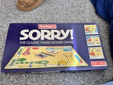 Vintage 1988 Waddingtons Sorry! Family Board Game Complete