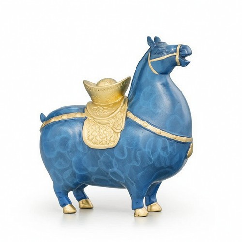 Horse figurine with - figurine, box