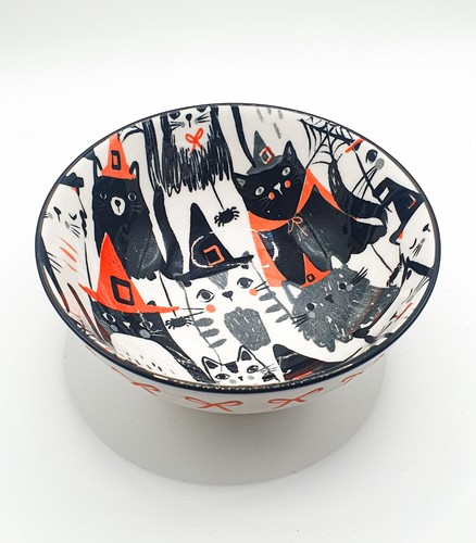 Cat witch bowl - cat,