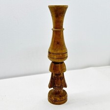 Vintage Hand-Carved Wooden African Tribal Figurine Sculpture Candle Holder