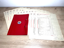 Set of 20 blank service sheets