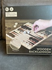 wooden backgammon, brand new