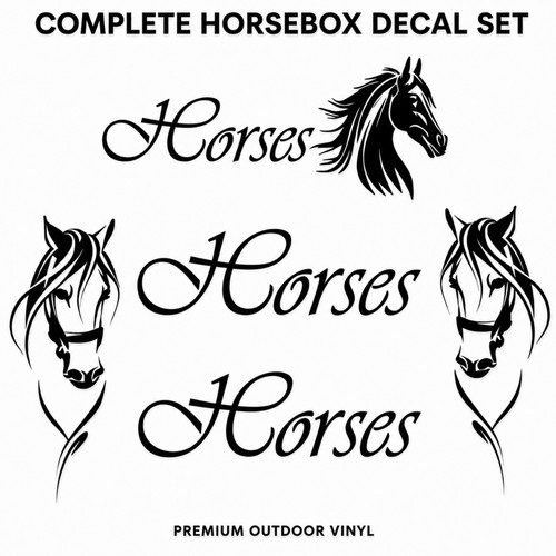 Horsebox vinyl decals stickers - horsebox,