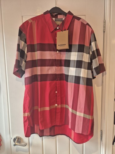 Burberry red nova check short - nova,