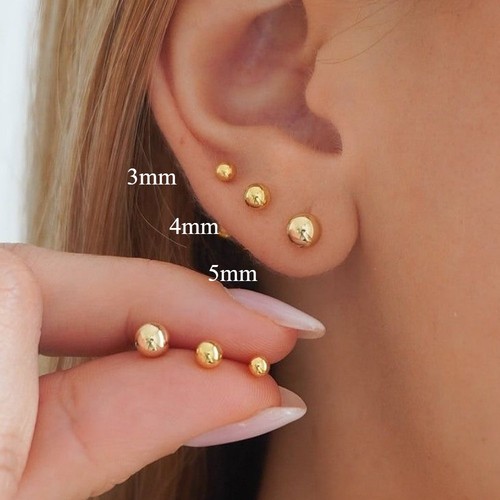 9ct solid gold pair ball - 9ct,