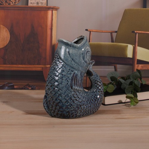 Ceramic fish gurgle jug - ceramic,