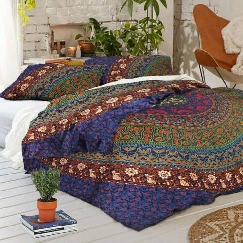 Mandala floral dark green - mandala, blue