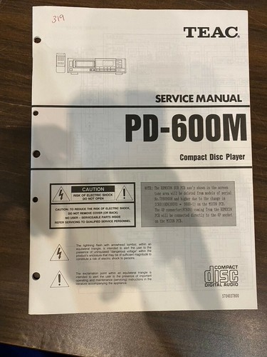 Teac 600m pd600m player - pd-600m, cd
