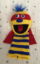 The Puppet Company Sockette Zap Squeaker Hand Glove Soft Toy Knitted 38cm