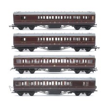 GRAHAM FARISH 'OO' GAUGE RAKE OF 4 LMS MAROON ASSORTED MAINLINE COACHES