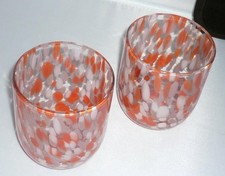 2 RETRO STYLE ORANGE SPECKLED