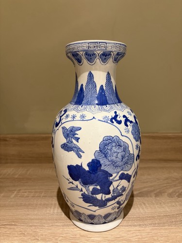 Large 33cm blue white - &,