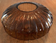 Amber Glass Large Round Disc