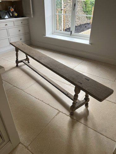 Rustic oak bench - rustic, seat