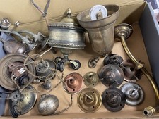 Vintage Antique Victorian Light Fittings Art Nouveau pull up lamp Spares Job Lot