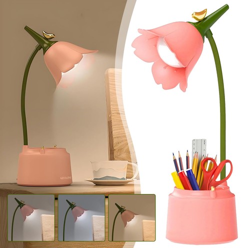 Led flower desk lamp cordless - desk,