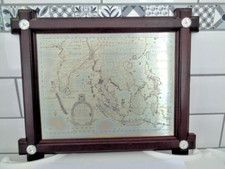 Selangor Pewter Framed Wall Map East Indies 15x12ins Weight 1.30kgs Used