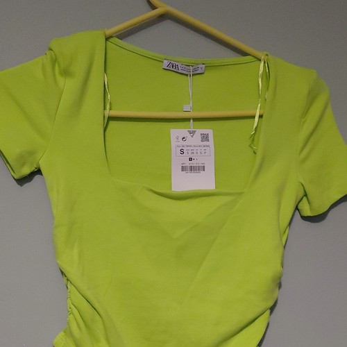 Zara women green solid - zara,