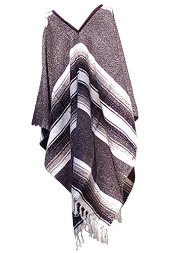 Western poncho blue brown - blue,