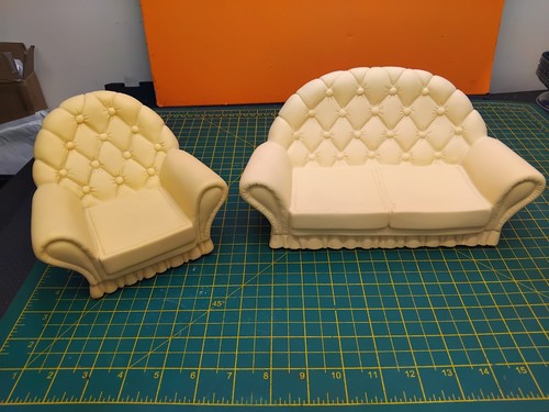 Vintage sindy sofa and chair - sofa,