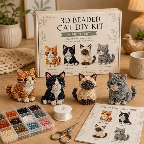 Tiny beads beaded animal - tiny, 3d