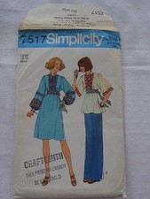 SIMPLICITY 7517  LADIES DRESS OR  TOP  SEWING PATTERN   ONE  SIZE   16-18
