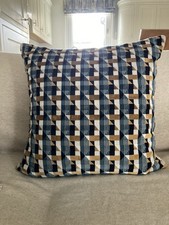 Piccadilly Line Fabric 55cm Square Cushion With Feather Inner