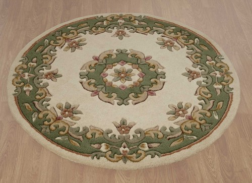 Indian aubusson cream green - cream,