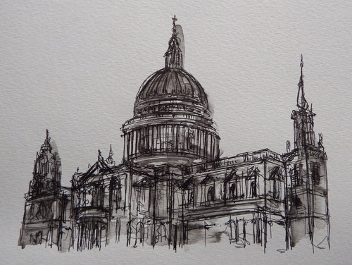 Drawing paul cathedral - st, paul's