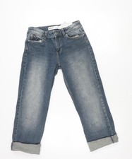 Bershka Women's Blue Mid-Rise Boyfriend Denim Jeans Size 4