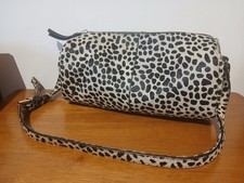 RIVER ISLAND leather leopard print zip up handbag