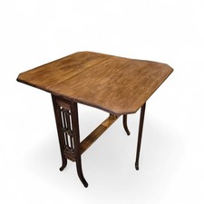 Antique Mahogany Sutherland Drop-Leaf Table – Elegant Victorian Style