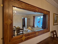 Large Rectangular Wooden Wall Mirror by Barker & Stonehouse excellent condition