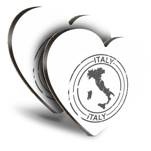 Heart mdf coasters bw - bw,