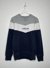 Jack Wills Mens Colour Block Sweatshirt Top Crew Neck Cotton Rich Size S