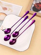 Long Handle Latte Spoons Coffee Dessert & Ice Cream Sundae High Quality