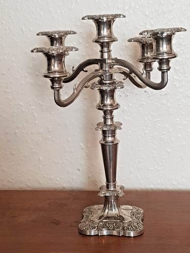 Vintage silverplate five arm - ,