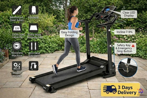 Treadmill foldable running - treadmill,