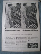 ROOTES SERVICE THIS MAN ROOTES CARS PARTS 1965 ADVERT A4 FILE 21